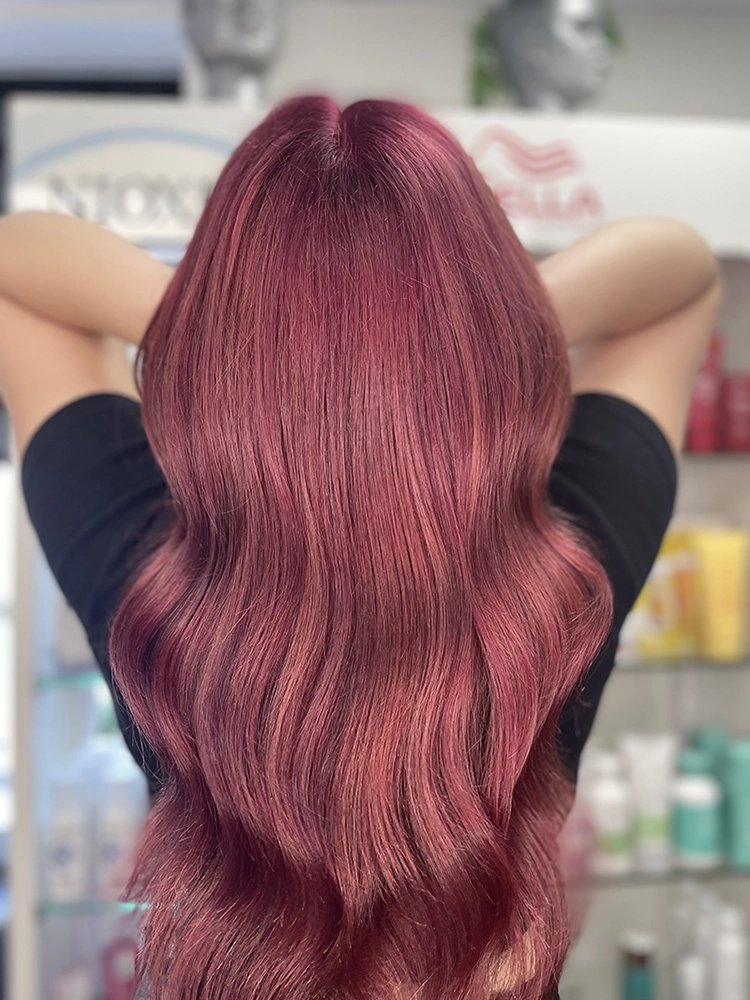 Deep Red Hair colour KH Hair Ashby